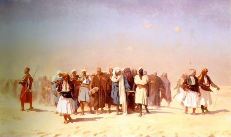 Jean-Leon Gerome Egyptian Recruits Crossing The Desert